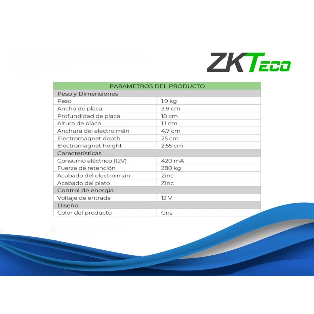 ZKTECO - CERRADURA ELECTROMAGNETICA 440LBS - All - 739 - ZK-LM-2802 (3)