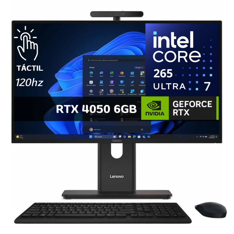 Aio Lenovo Thinkcentre M90a Intel Core Ultra 7 265 (ia Integrada) Ram 64gb (2 X 32 Gb Ddr5 5600 Mhz) Ssd 1tb 23.8" (1920x1080) *touch* 120hz Windows 11 Pro *nvidia Rtx 4050 6gb* Black (teclado Y Mouse Incluidos) Ingles Wi-fi 7 (802.11be) 10/100/1000 - 199271262023 - 13at001lus