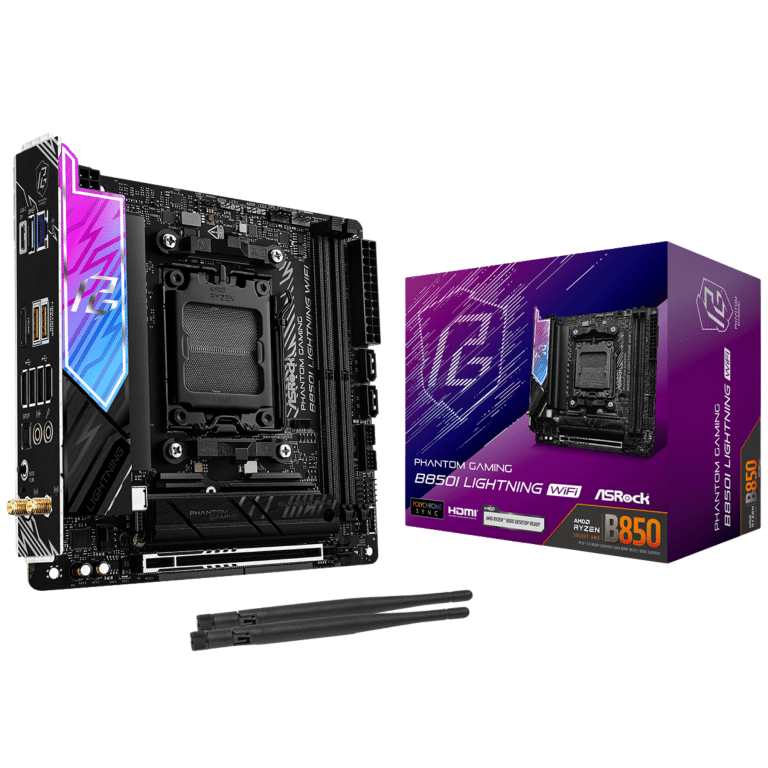 ASRock Inc. ASRock MB B850I Lightning WiFi AMD B850 AM5 Max128GB DDR5 Mini-ITX Retail MB 294533 B850I LIGHTNING WIFI