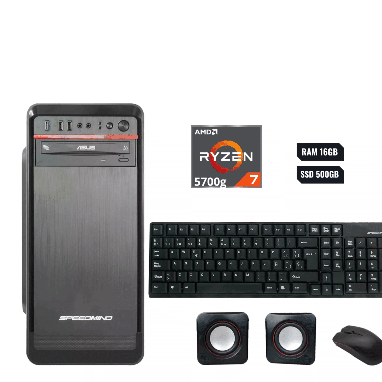 Computador/speedmind Desktop Ryzen 7 5700 16gb-ram 512gb-ssd Rtx5060 8gb Case Sm Incluye Kit Tm Freedos - RYZEN716A5002