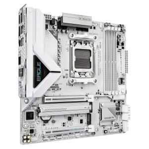 Gigabyte B850m Eagle Wifi6e Ice Amd Am5 Motherboard, M-atx, Ddr5, 2x M.2, Pcie 5.0, Usb-c, Usb 3.2 Gen 2, Wifi6e, 2.5gbe Lan, Ez-latch, Wi-fi Ez-plug - New Factory Sealed - 3 Year Manufacturer Warranty - B850M EAGLE WF6E ICE