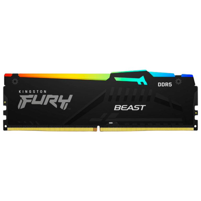 Kingston FURY Beast RGB - DDR5 - módulo - 32 GB - DIMM de 288 contactos - 5600 MT/s / PC5-44800 - CL40 - 1.25 V - sin búfer - on-die ECC - Memorias - Módulos RAM - Genéricos - KF556C40BBA-32
