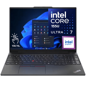 Laptop Lenovo Thinkpad E16 G2 Intel Ultra 7 155u (ia Integrada) Ram 16gb Ddr5 (1x16gb 1 Slot Libre) Ssd 512gb M.2 (2 Slots 1x 512gb 2242 Y 2280 Libre) 16" Wuxga Ips *touch* Tecl. Iluminado Touch Id Wifi 6 Ingles Windows 11 Pro Certificado Us Mil-std 810h  - 199273118885 - 21mas1xd00