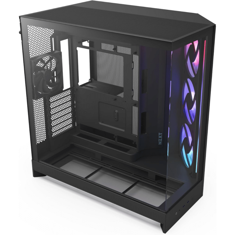 NZXT NZXT CS CM-H92FB-R1 H9 FLOW RGB Mid Tower Tinted TG Black Retail CS 297766 CM-H92FB-R1