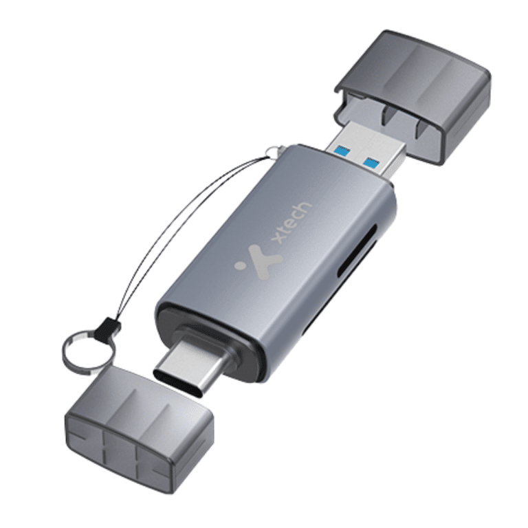 Xtech XTC-581 - Card reader - SD / MicroSD - USB 3.0/USB-C - - OTG card reader - Memorias - Memoria de Lectores de Medios - XTC-581