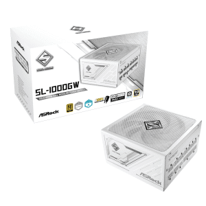 ASRock Inc. ASRock PS SL-1000GW 1000W ATX 12V 80+GOLD Fully Modular 135mm Fan White Retail PS 295598 SL-1000GW