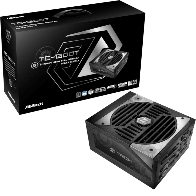 ASRock Inc. ASRock PS TC-1300T 1300W ATX 12V 80+TITANIUM FullyModular 135mm Fan Retail PS 295578 TC-1300T