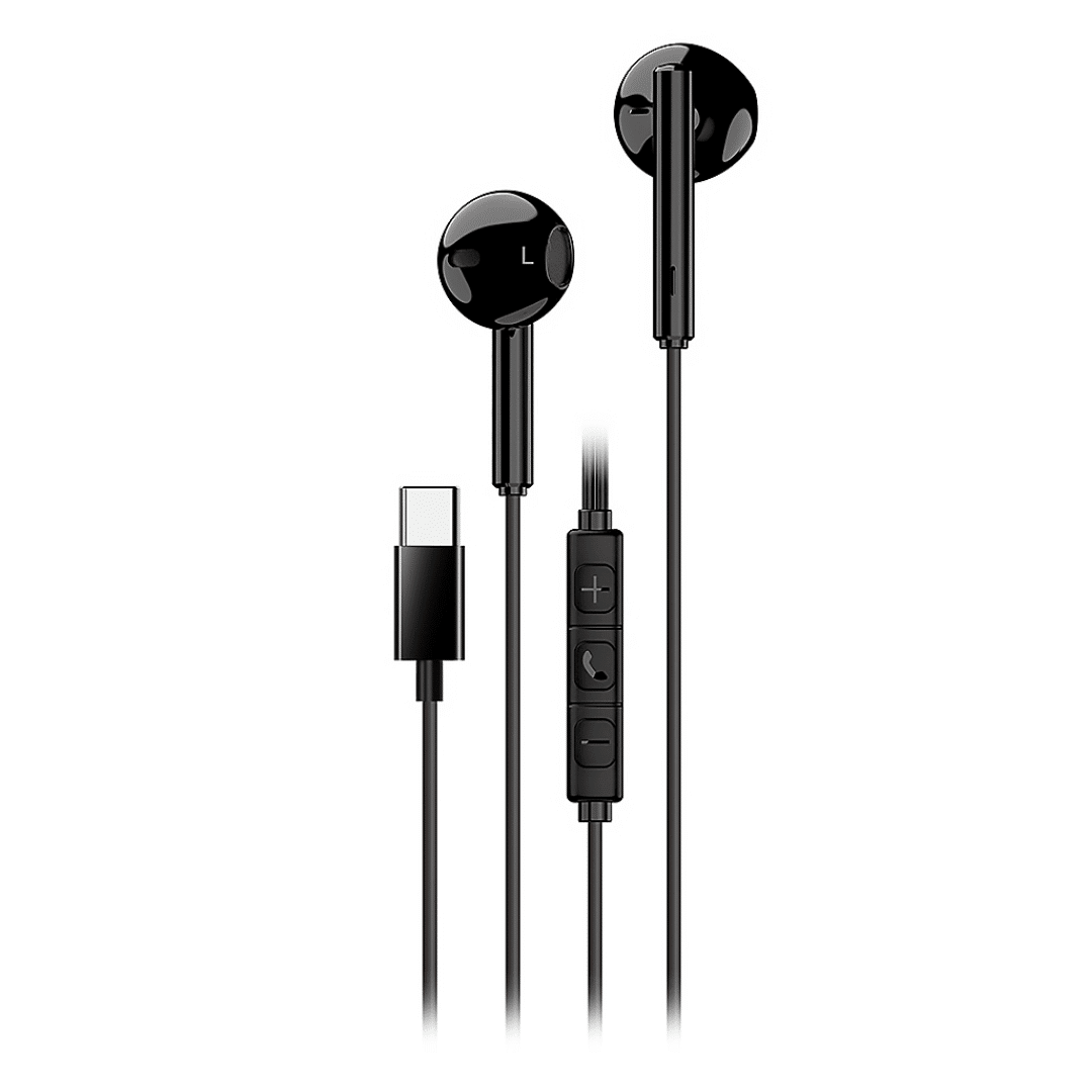 Audifono Con Microfono Genius Hs-m366 In-ear Usb-c 360 Rotating Cllip Black - Headset - 31710033400 (2)