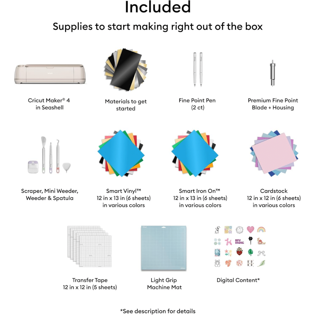 CRICUT MAKER 4 SEASHELL ENGAGEMENT BUNDLE - 2011289 (2)