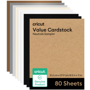 CRICUT Value Cardstock, Neutrals Sampler, 8.5" x 11" (80)  - 2012120