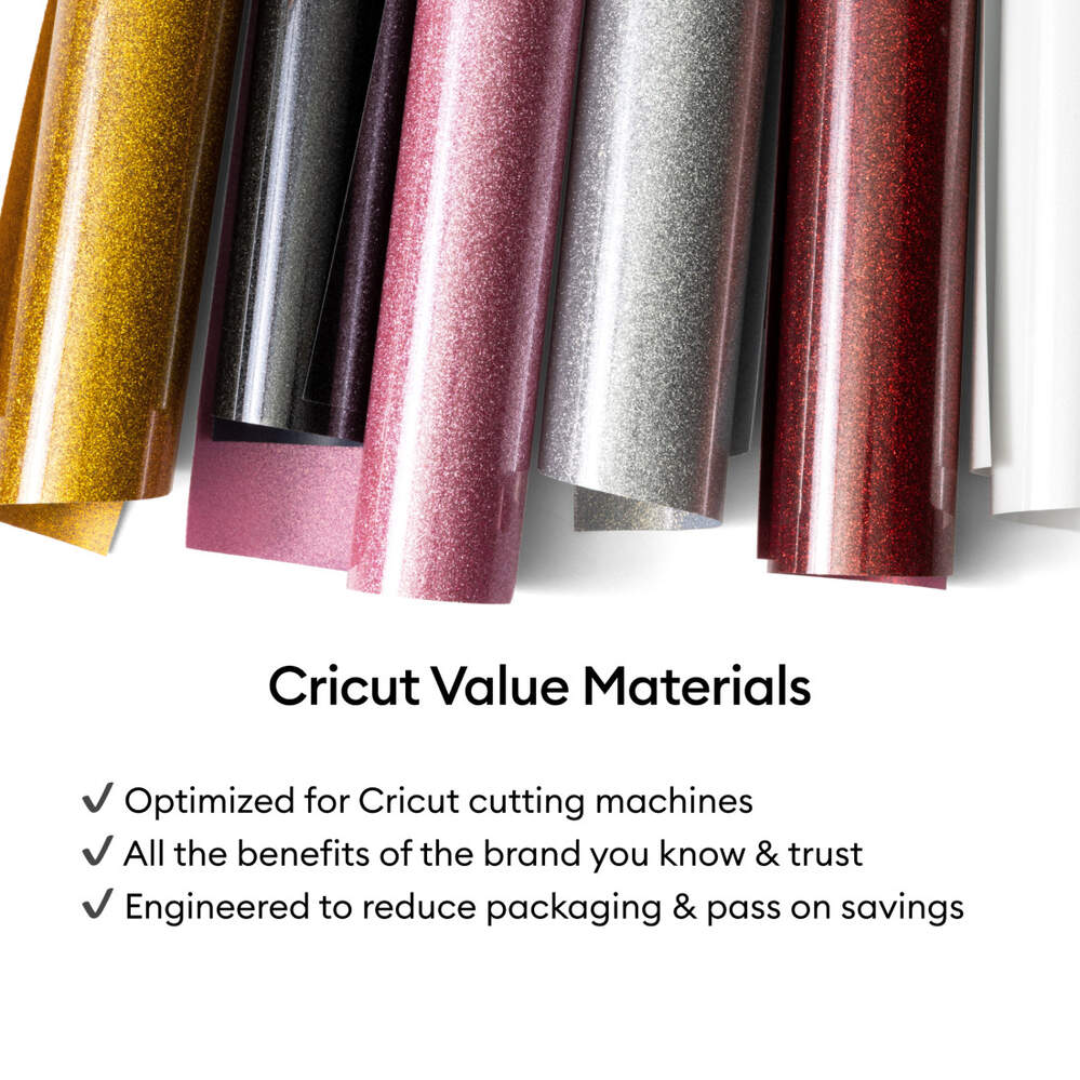 CRICUT Value Glitter Iron-on - Sampler - 10 in x 12 in (11) - 2012074