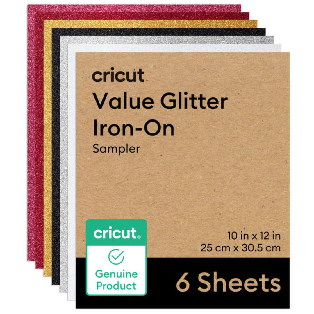CRICUT Value Glitter Iron-on - Sampler - 10 in x 12 in (6) - 2012074