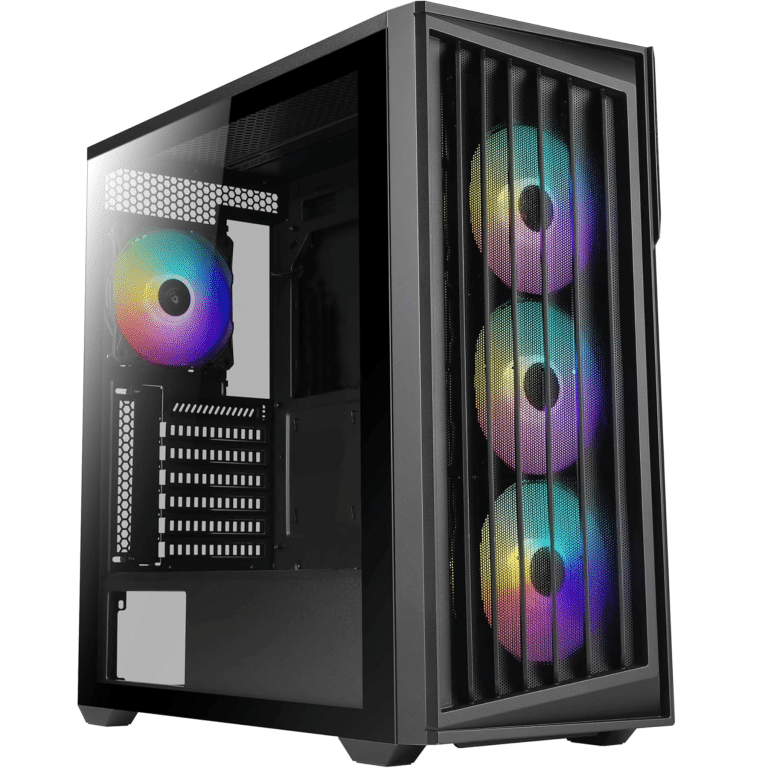 Case Azza Torrent Az-490 Gaming Vidrio-templado 7slots 4 Ven  2usb3.0 Usb-c Rgb Mid Tower Black - Chasis - CSAZ-490