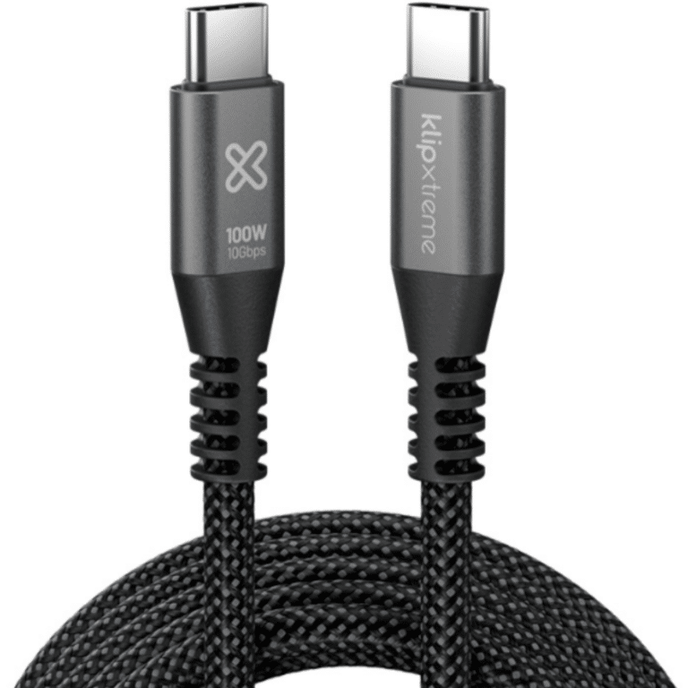 Klip Xtreme - USB cable - 24 pin USB-C - 3 m - Black - 100W 10Gbps Braided Fst Charg - Accesorios para Computadores - Cables - KAC-650-10FT