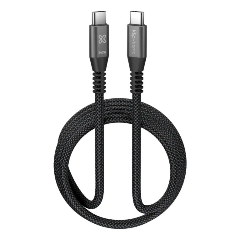 Klip Xtreme - USB cable - 24 pin USB-C - 3 m - Black - 240W Braided Fast Charging - Accesorios para Computadores - Cables - KAC-750-10FT