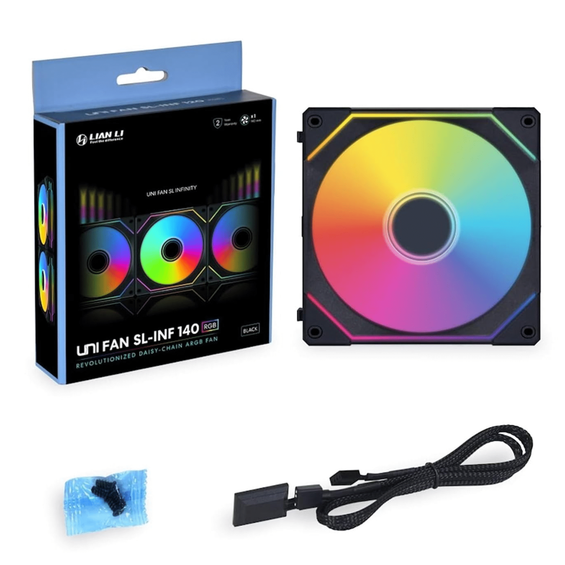 Lian-Li Lian-Li Fan 14SLIN1W1B FDB 1xFan without Fan Controller Black Retail FN 306124 14SLIN1W1B (6)