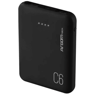 Power Bank Argom 6000 Arg-pb-1136 With Cable Negro - Accesorios