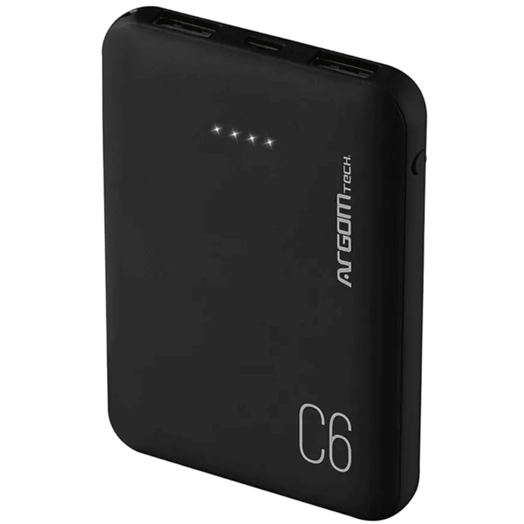 Power Bank Argom 6000 Arg-pb-1136 With Cable Negro - Accesorios (2)