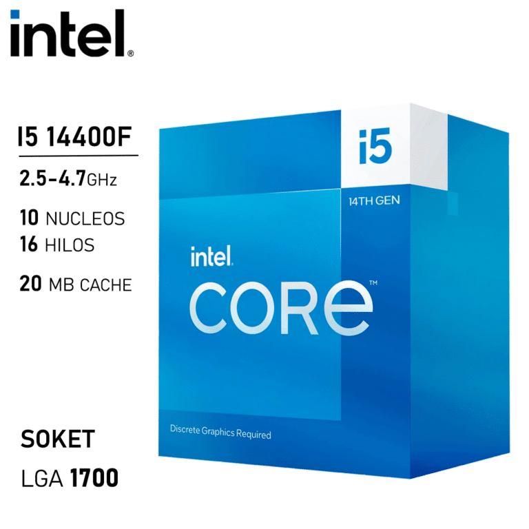 Procesador Intel Core I5-14400f 14gen 2.50-4.70ghz 10nucleo 16hilo 20mb Ddr5-4800 Lga1700-bandeja - Procesadores - BX80714400F