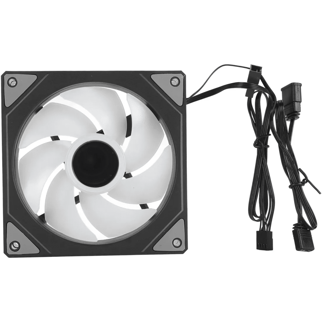 Ventilador Quasad Rgb Black Frame And Transparent Leaf Con 3d Light 4pin Plastic Bag - Ventiladores - RGB810