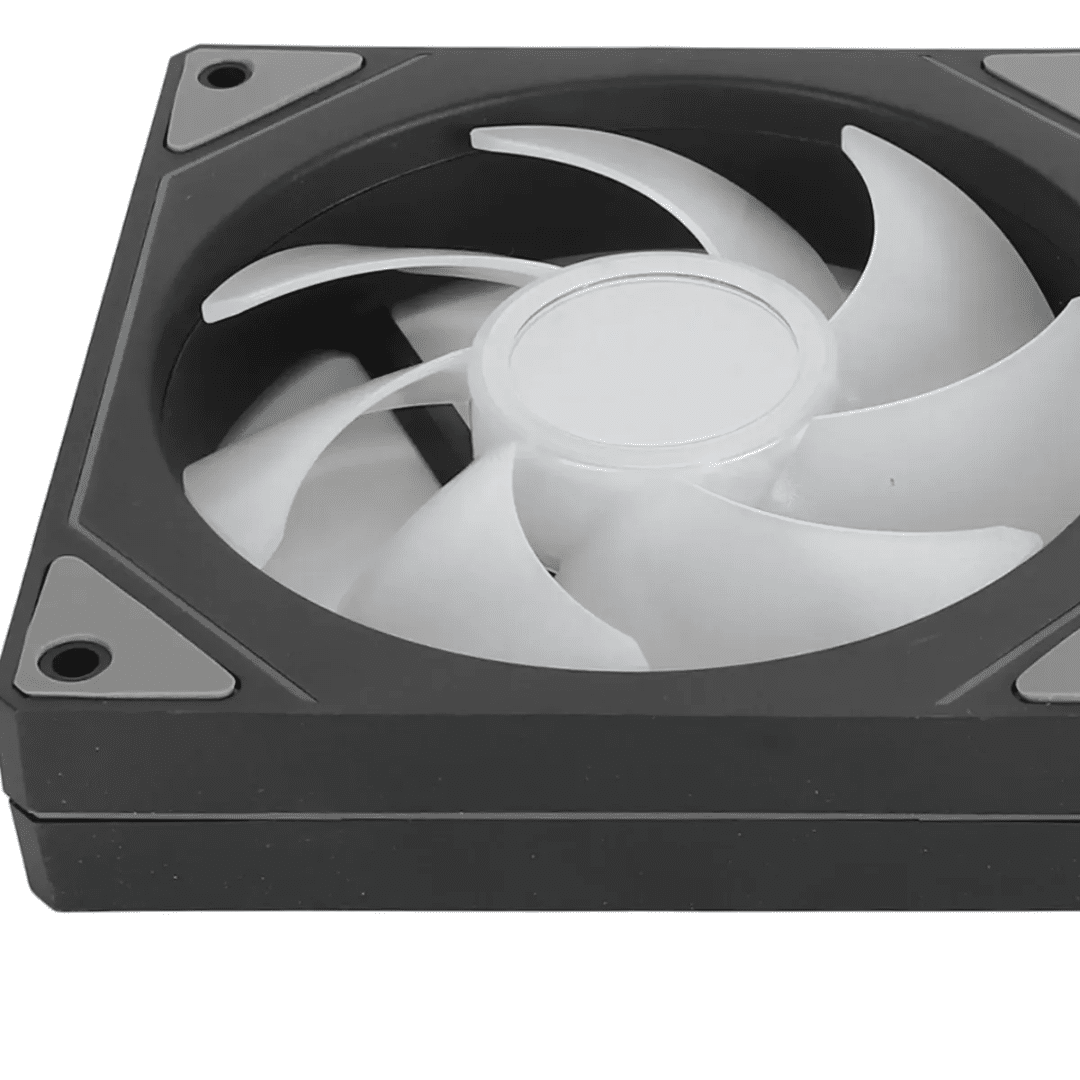 Ventilador Quasad Rgb Black Frame And Transparent Leaf Con 3d Light 4pin Plastic Bag - Ventiladores - RGB810 (3)