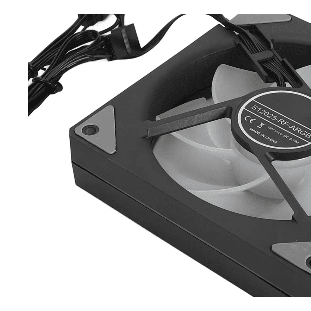 Ventilador Quasad Rgb Black Frame And Transparent Leaf Con 3d Light 4pin Plastic Bag - Ventiladores - RGB810 (4)