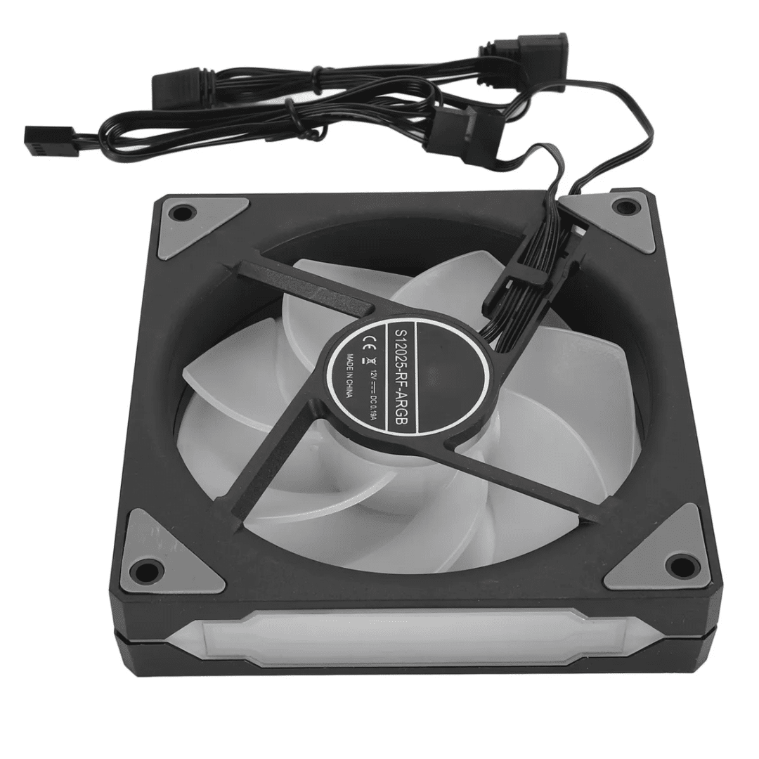Ventilador Quasad Rgb Black Frame And Transparent Leaf Con 3d Light 4pin Plastic Bag - Ventiladores - RGB810 (5)