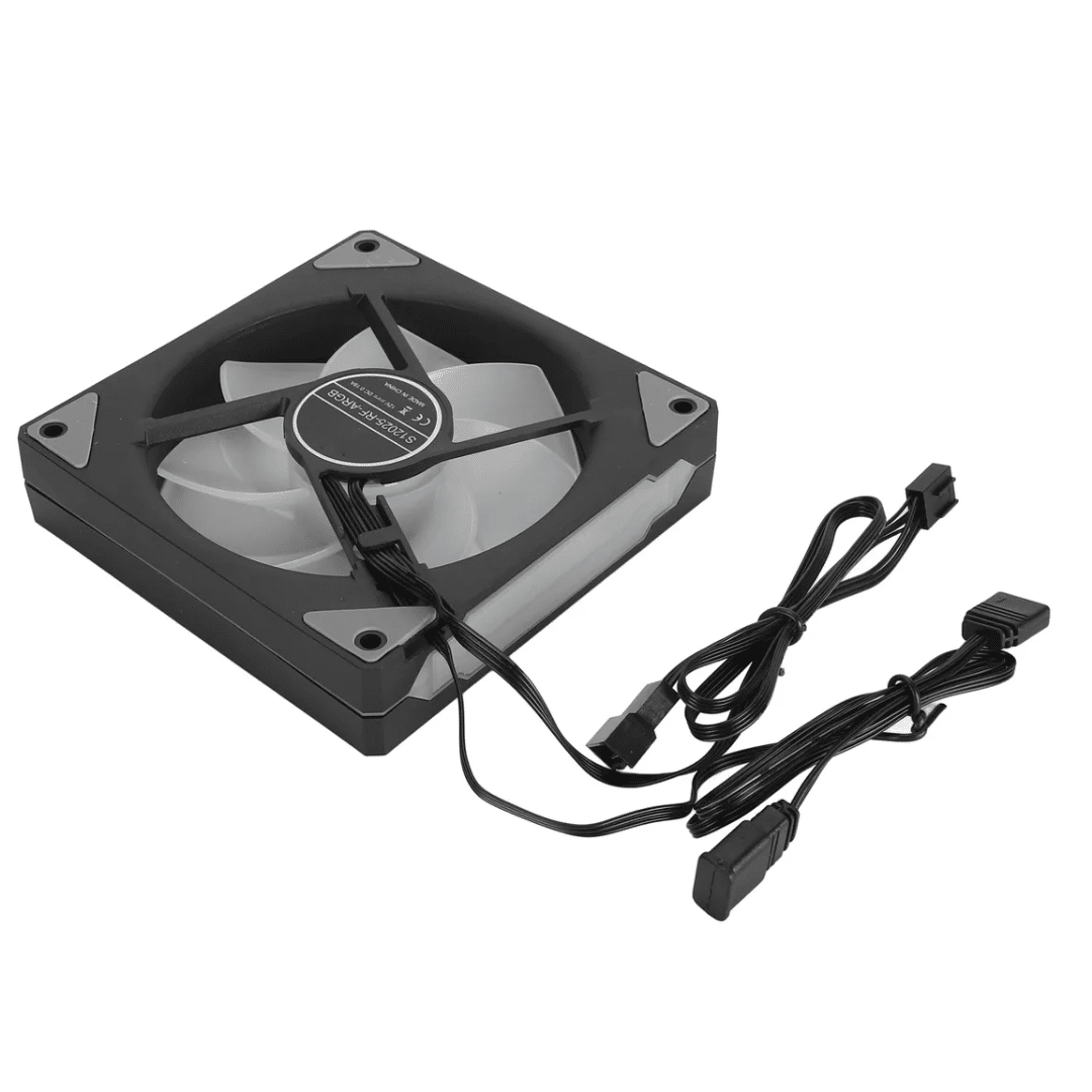 Ventilador Quasad Rgb Black Frame And Transparent Leaf Con 3d Light 4pin Plastic Bag - Ventiladores - RGB810 (6)