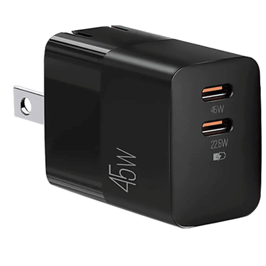 Wall Charger Dual Argom Volta P5 Gan Ii 45w Carga Rapida 2 Cont Type-c Nebro - Accesorios - ARG-AC-0134BK (5)