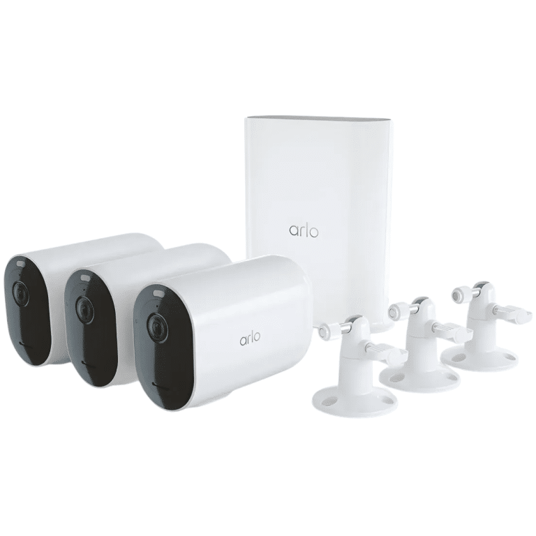 Arlo Pro 5s 2k Spotlight Camera 3 Cameras & 1 Solar Panel White - New Factory Sealed - Balance of Manufacturer Warranty - VMK4360P-1SCNAS
