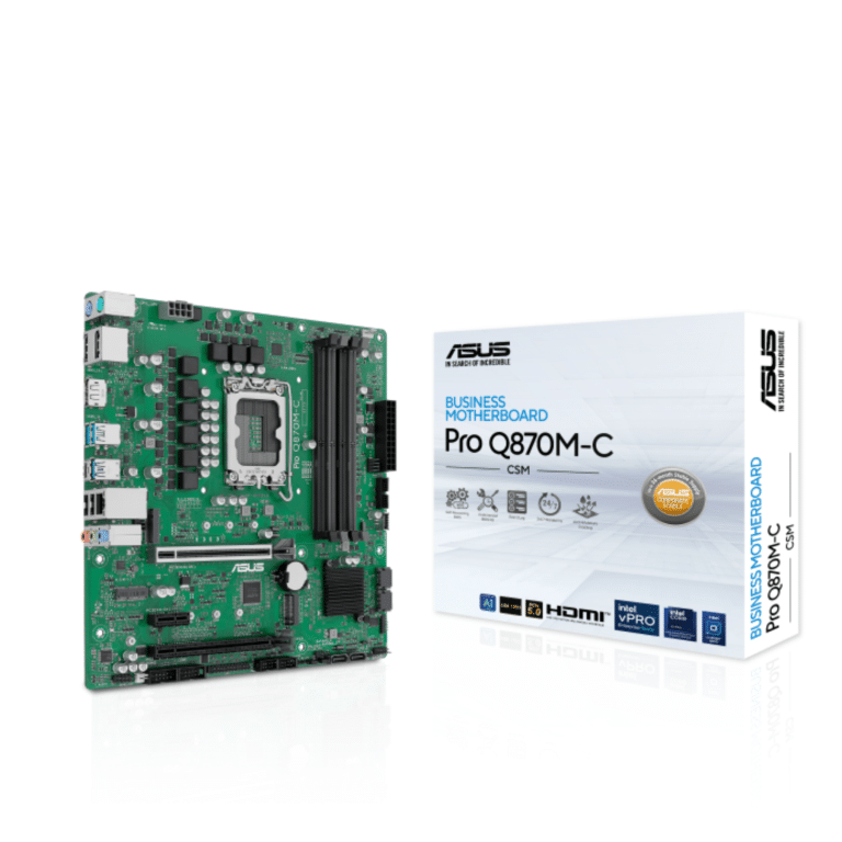 ASUS TeK ASUS MB PRO Q870M-C-CSM-SI Q870 LGA1851 Max256GB 4DDR5 micro-ATX Bulk Pack MB 305427 PRO Q870M-C-CSM-SI