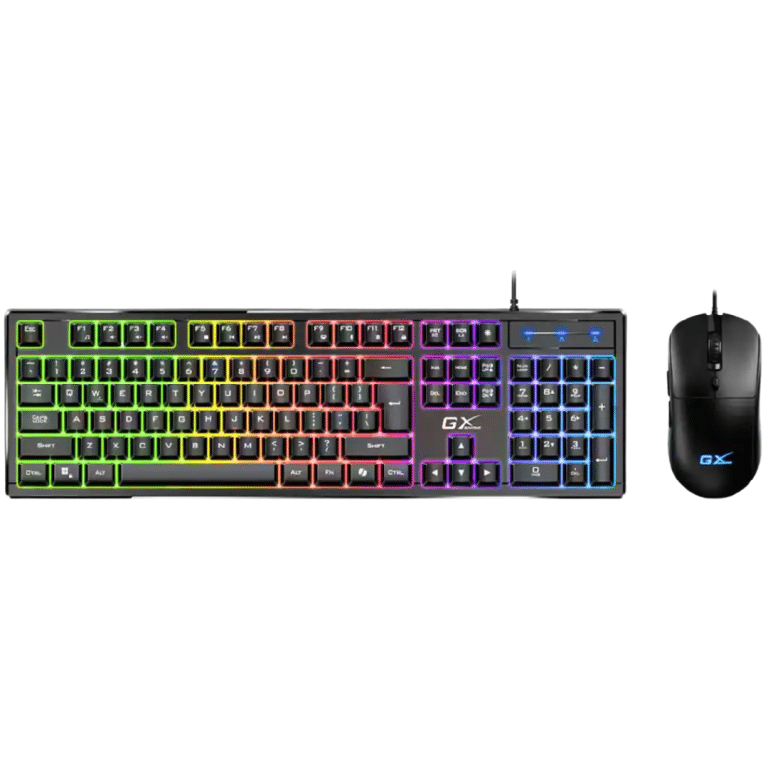 Teclado + Mouse Genius Usb Scorpion Km-gx6 Teclado K6 Y Mouse X1 7 Colores Rgb Copilot Dpi 400-3200 - 091163262268 - 31330010401sku Idc: 31040009401