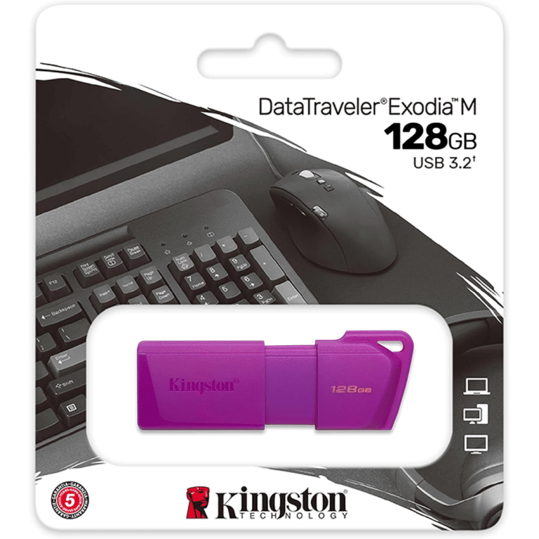 Flash Memory 128gb Kingston Kc-u2l128-7lp Exodia Usb 3.2 Neon Purple - Kc-u2l128-7lp