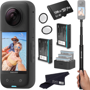 Insta360 X3 Waterproof 360° Action Camera Starter Bundle Midnight Black - New Factory Sealed - Balance of Manufacturer Warranty - CINSAAQM