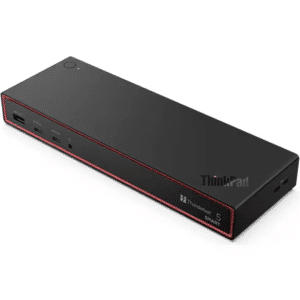 Lenovo ThinkPad Thunderbolt 5 Smart Dock 7500 - US - for Monitor, Mobile Workstation, Notebook - Charging Capability - 265 W - Thunderbolt 5 - 4 Displays Supported - 8K @ 60Hz, 4K @ 60Hz, 4K @ 240Hz, 4K @ 120Hz - 7680 x 4320, 3840 x 2160 - 5 x USB Ports - 3 x USB Type-A Ports - USB Type-A - 2 x USB Type-C Ports - USB Type-C - Network (RJ-45) - 1 x HDMI Ports - HDMI - 2 x DisplayPorts - DisplayPort - Eclipse Black - Thunderbolt - Wired - 2.5 Gigabit Ethernet - Windows, macOS, Linux - 180W - Lenovo - Docking Station - 3576 - A300-Z49469 - Z49469 - 0195892112839 - 40BA0265US