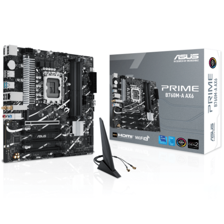 Mainboard Asus Prime B760m-a Ax6 Lga-1700 Intel 14va. 4ddr5 Wifi Dp Hdmi 3m.2 12usb Pcie 4.0 Matx - 90mb1jh0-mvaay0