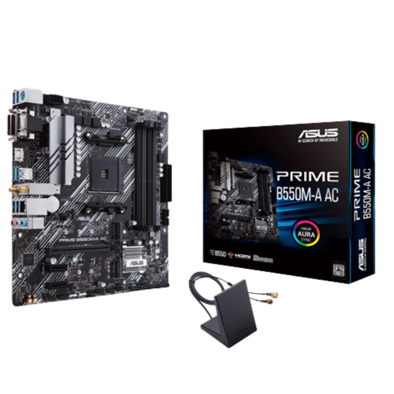 Mainboard Pc Asus Prime B550m-a Am4 Amd 4ddr4 Wifi Hdmi Dvi Pci-ex 2usb 3.2 M.2