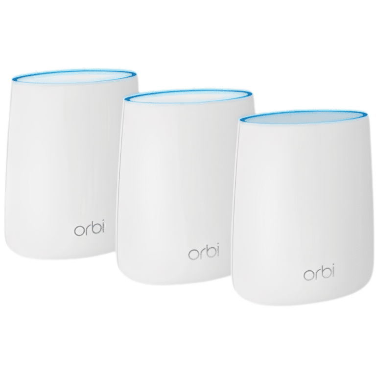 Netgear Orbi Whole Home Mesh Wifi System Wifi Router And Two Satellite Extender - New Factory Sealed - 1 Year Manufacturer Warranty - RBK53-100NAS