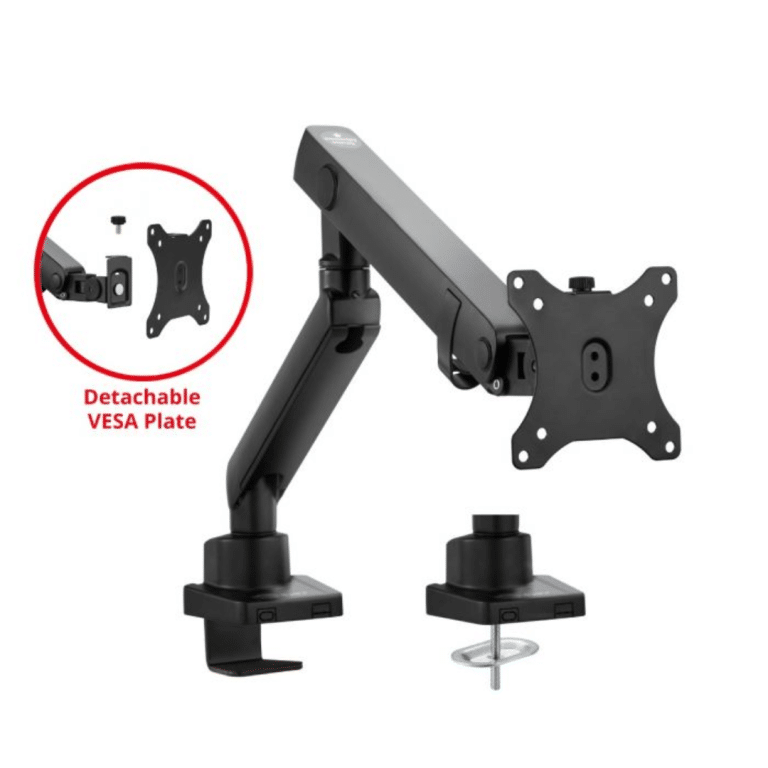 SIIG SIIG AC CE-MT2T12-S1 Aluminum Mechanical Spring Slim Monitor Arm Single Retail AC 224763 CE-MT2T12-S1