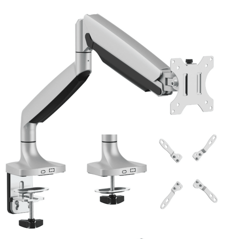 SIIG SIIG AC CE-MT5B11-S1 Single 45 inch Monitor Arm Mount 26.4 lbs gray Retail AC 303918 CE-MT5B11-S1
