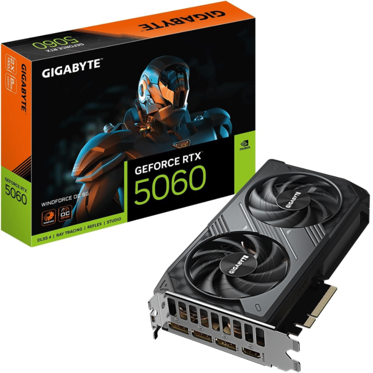 Tarjeta De Video Gigabyte/geforce Rtx 5060 Windforce Max Oc 8g Gddr7 Pcie 5.0 2512mhz 28gbps 550w - 889523052365 - GV-N5060WF2MAXOC-8GD
