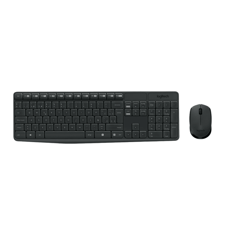 Teclado + Mouse Logitech Mk235 Wireless Usb Resistente A Salpicaduras
