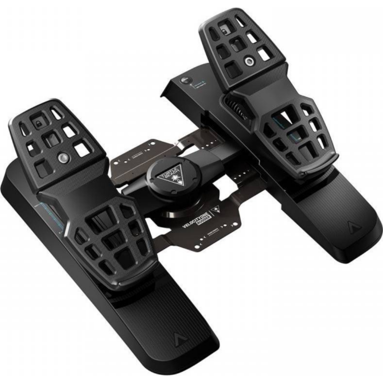 Turtle Beach - Velocityone Rudder Universal Rudder Pedals With Adjustable Brakes - Black - TBS-0718-05 - Turtle Beach