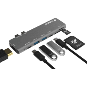 Verbatim 7-in-2 Usb C Docking Station With 4k Hdmi, 100w Power Delivery, Usb 3.0, Sd Card Readers For Macbook Pro And Usb C Laptops - New Factory Sealed - 1 Year Manufacturer Warranty - VUC-2072H