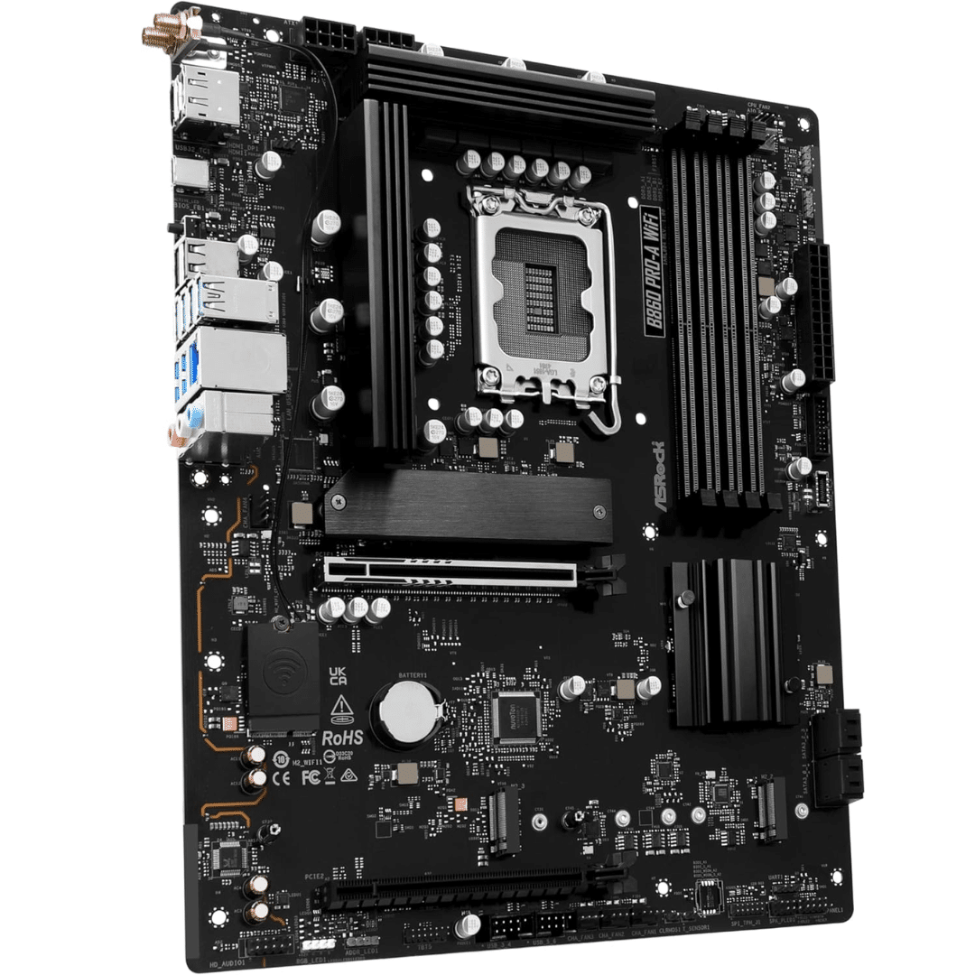 ASRock Inc. ASRock MB B860 Pro-A WiFi B860 LGA1851 Max256GB DDR5 ATX Retail MB 294633 B860 PRO-A WIFI (5)