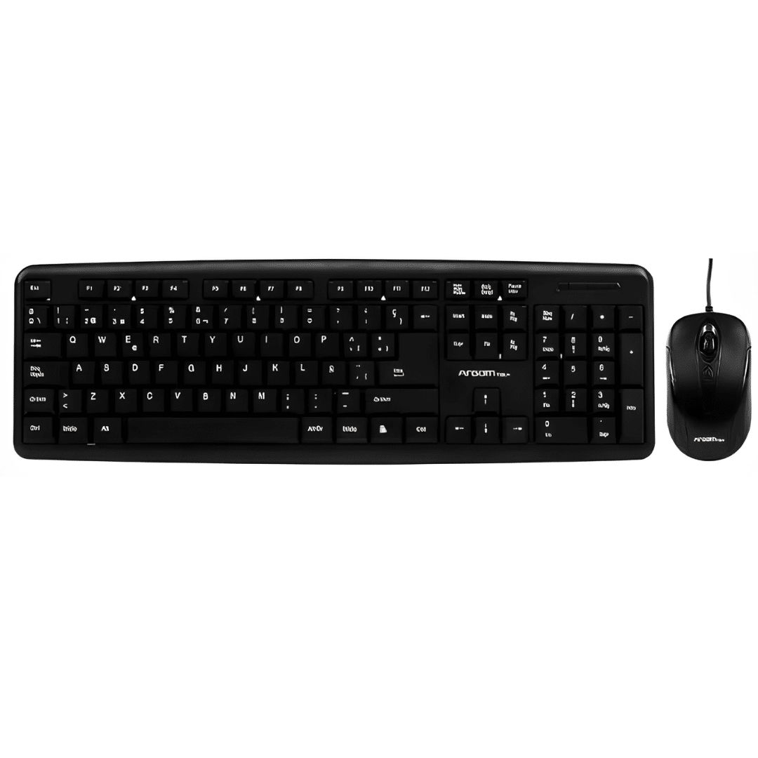 Comainboard Teclado-mouse Argom Arg-kb-7418 Usb Negro - Teclados (1)