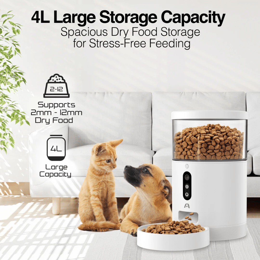 Comedor Interligente Argom Para Mascotas Furconnect 71 4lts. Camara 4mp Bt Wf Blanco - Articulos (6)