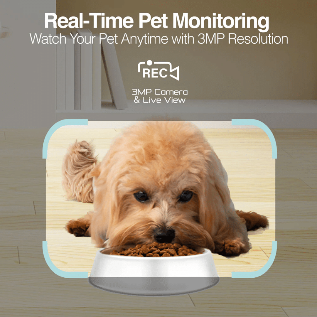 Comedor Interligente Argom Para Mascotas Furconnect 71 4lts. Camara 4mp Bt Wf Blanco - Articulos