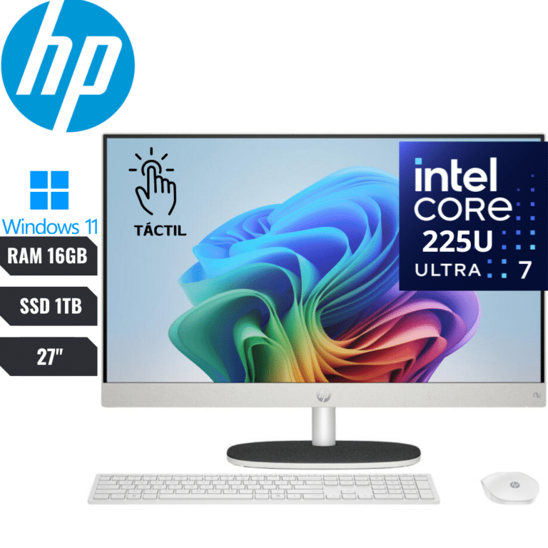 Cpu Desktop Computador De Escritorio Hp Aio 27-cr2074 Intel Core Ultra 7 16gb 1tb Touch-27inch W11h White - Computadores - B7GA9AA