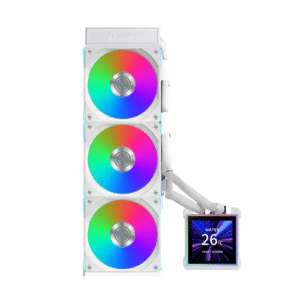 LIAN-LI Hydroshift II LCD-S 360 CL HS2LCDS36CW CPU Cooler 360mm AIO 3x 120 RGB White Fans | SKU FAN-H2LSC4 - FAN - FAN-H2LSC4 - LIAN-LI - 840353052154 - HS2LCDS36CW